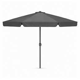 Linder Exclusiv Sonnenschirm, Gartenschirm 400 cm Dunkelgrau
