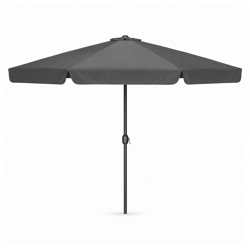 Linder Exclusiv Sonnenschirm, Gartenschirm 400 cm Dunkelgrau