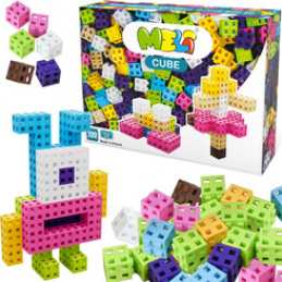 Kolorowe Klocki Cube Pink Meli 100elementów ZA5667 uniwersalny