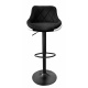 Aga Barhocker Schwarz/Weiß mit Lehne aus Kunstleder 360° drehbar höhenverstellbar, Barstuhl, Küchenhocker, Barhocker, Barstuhl, Bistrohocker