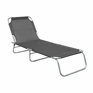 Linder Exclusiv Klappbarer Garten-Liegestuhl GM4001DG Grau