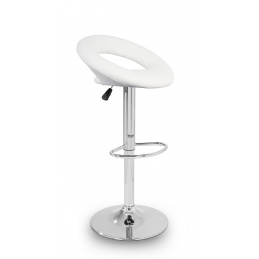 Aga Barhocker MR2036 Weiss Kunstleder bis 150kg belastbar Barstuhl 360° drehbar, Barhocker, Barstuhl, Bistrohocker