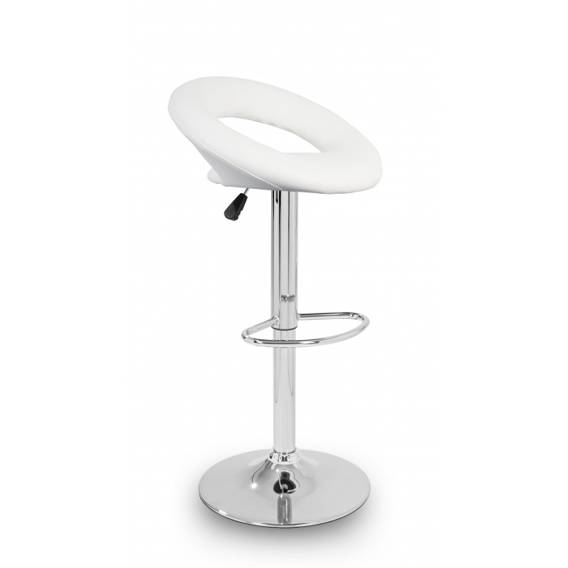 Aga Barhocker MR2036 Weiss Kunstleder bis 150kg belastbar Barstuhl 360° drehbar, Barhocker, Barstuhl, Bistrohocker