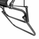 Aga Sonnenliege mit Fußteil DS713 Schwarz, leicht & klappbar, Stahl - pulverbeschichtet, UV-beständig, Liegestuhl, Gartenstühle, Gartenliege, Relaxsessel mit Kopfpolster, Camping Garten Balkon