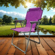 Linder Exclusiv Klappstuhl Oxford PO2600L Lila  – Campingstuhl & Angelstuhl, bis 100 kg, Faltbar Stuhl, Gartenstuhl