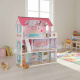 Aga MDF Holzpuppenhaus + Möbel 70cm rosa LED