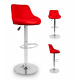 Aga 2er Set Barhocker Rot  aus Kunstleder 360° drehbar höhenverstellbar, Barstuhl, Küchenhocker, Barhocker, Barstuhl, Bistrohocker