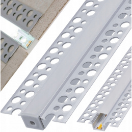 LED hliníkový profil zapuštěný 1m - sada