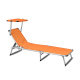 Aga Garten-Liegestuhl GARDEN EXCLUSIVE MC372310O Orange mit Baldachin