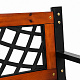 Linder Exclusiv Gartenbank 2-Sitzer Sitzbank aus Holz-Metall Parkbank bis 150Kg mit Rückenlehnen Gartenmöbel Holzbank MC4412 118x52x74 cm