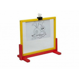 Aga4Kids Kindertafel mit Sicherheitsglas + Doppelseitige Tafel TBS2