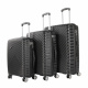 Aga Travel Reisekofferset, Kofferset  MR4677 Schwarz, Hartschale, TSA, 4 Rollen, Reisekoffer, Koffer