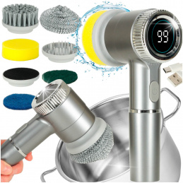 Elektrický čisticí kartáč 5v1 pro koupelnové podlahové spáry bazén LED