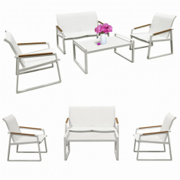 Zestaw mebli ogrodowych - 2 fotele stolik sofa - nowoczesne