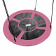 Aga Nestschaukel 120 cm bis zum 2 Kinder,höheverstellbare Kinderschaukel Outdoor,Nestschaukel Outdoor 150 Kg belastbar, Rosa mit Fahnen