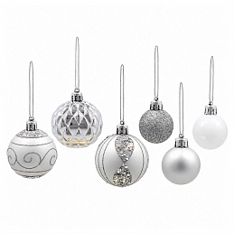 Aga Weihnachtskugeln MIX 33Stück Silber