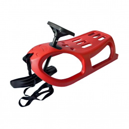 Aga Kinder Schlitten  DS499 Rot, Kinderschlitten aus Kunststoff, Stabiler Schneebob, Rodelschlitten für Kinder