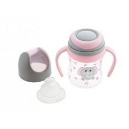 Kubek niekapek z ustnikiem słonik 4m+ 120ml LULABI uniwersalny