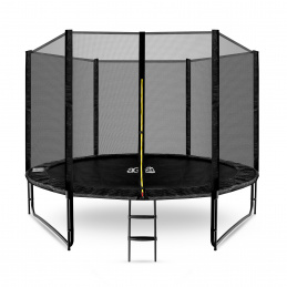 Aga SPORT PRO Trampolin 305 cm Schwarz + Sicherheitsnetz + Leiter