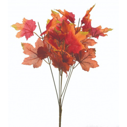 Roślina sztuczna Wiązanka Gałązka liści Klonu czerwona żółta - 40 cm