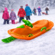 Aga Kinder Schlitten DS491 Gelb, Hochwertige lenkbare Schlitten, Lenksystem aus kälte- und lichtbeständigem Kunststoff Winterspaß im Schnee