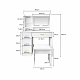 Aga Schminktisch mit Spiegel und LED-Beleuchtung + Hocker MRDT30 Weiß