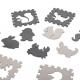 Aga Schaumstoff-Puzzlematte für Kinder 9-teilig Schwarz-Creme 85cm x 85cm x 1cm