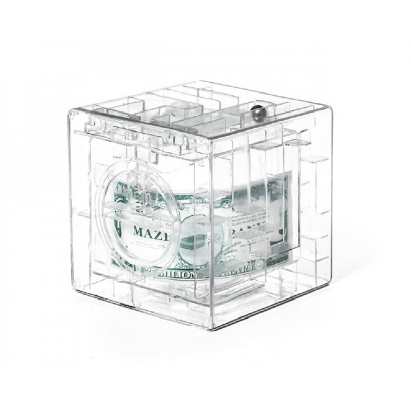 Aga Wallet Labyrinth-Puzzle transparent 10cm