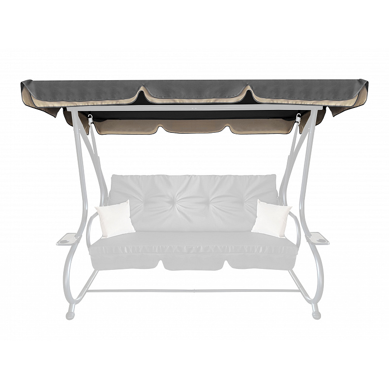 Aga Dach für Gartenschaukel GRANDLUX Grau 212x114cm