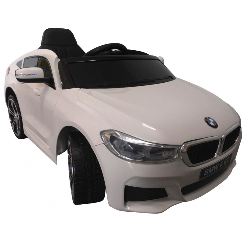 BMW 6GT Biały Miękkie koła Eva, miękki fotelik Licencja