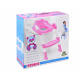 Kindertoilettensitz Trittstufen ZA4348 Weiss / Rosa