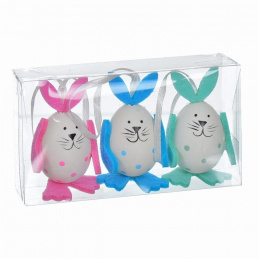 Jajka zajączki 3 szt. do powieszenia wielkanocne