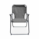 Linder Exclusiv Klappstuhl Oxford PO2600DG Dunkelgrau – Campingstuhl & Angelstuhl, bis 100 kg, Faltbar Stuhl, Gartenstuhl