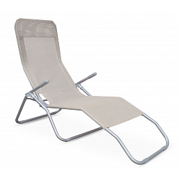 Aga Garten-Liegestuhl SIESTA Dunkelbeige