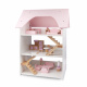 Aga4Kids Puppenhaus mit handgefertigten Holzmöbeln für Kinder, 3 Stockwerke mit Treppe