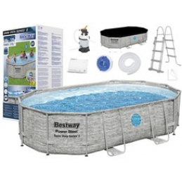 Poolständer Bestway 488x305x107 11in1 Stein 56946