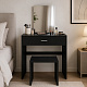 Aga Schminktisch mit Hocker MRDT13-MB Schwarz