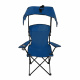 Aga Camping- & Angelstuhl Dunkelblau – Klappbar mit Sonnendach, Getränkehalter & Tragetasche, stabil und robust