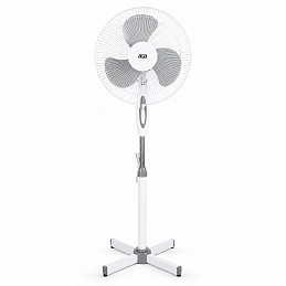Aga Standventilator 43 cm Weiß, 3-Geschwindigkeitsstufen, Oszillation, Verstellbare höhe, 45 W