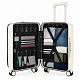 Aga Travel Handgepäck, Reisekoffer MR4674 Weiß, Hartschale, TSA, 4 Rollen, Teleskopgriff