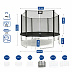 Aga SPORT PRO Trampolin 430 cm Schwarz + Sicherheitsnetz + Leiter + Schuhfach