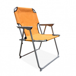 Linder Exclusiv Klappstuhl Oxford PO2600O Orange – Campingstuhl & Angelstuhl, bis 100 kg, Faltbar Stuhl, Gartenstuhl