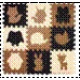 Aga Schaumstoff-Puzzlematte für Kinder 9 teilig Beige-Braun-Schwarz 85 cm x 85 cm x 1 cm