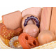 Brotkorb mit Holzgebäck ZA4134