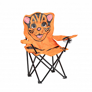 Linder Exclusiv Campingstuhl für Kinder Klappstuhl Gartenstuhl Kind Klappsessel Kinderklappstuhl Tiger