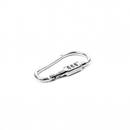 Aga Karabina mit Zahlenschloss 9x4,8 cm Silber