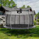 Aga SPORT EXCLUSIVE Trampolin 366 cm 12 ft Grau + Sicherheitsnetz + Leiter