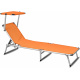 Aga Garten-Liegestuhl GARDEN EXCLUSIVE MC372310O Orange mit Baldachin