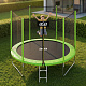 Aga SPORT TOP Trampolin, 244 cm 8 ft Hellgrün, Kindertrampolin, Gartentrampolin mit Sicherheitsnetz + Sicherheitsnetz + Leiter