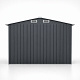 Aga Gartenhaus MR4053 – 301x214x238 cm - verzinkter Stahl – 7,2 m2 - Dunkelgrau  – Große Doppelschiebetüren – mit Lüftungsgittern